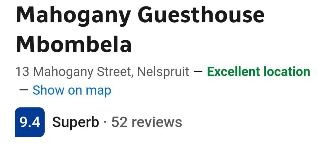 Mahogany Guesthouse Mbombela Zewnętrze zdjęcie